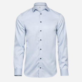 Tee Jays Svetlomodrá košeľa, modré gombíky, Slim fit