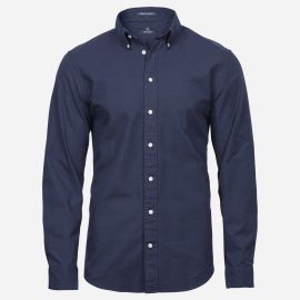 Tee Jays Tmavomodrá oxford košeľa, Slim fit