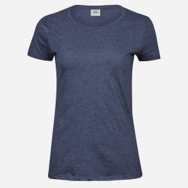 Tee Jays Modré dámske melírované tričko