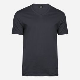 Tee Jays Tmavosivé soft tričko s V-golierom