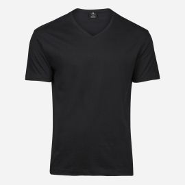 Tee Jays Čierne soft tričko s V-golierom