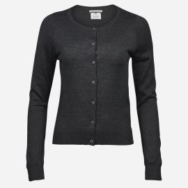 Tee Jays Tmavosivý dámsky merino cardigan