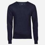 Tee Jays Tmavomodrý merino sveter, V výstrih - cena, porovnanie