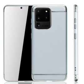 König Design Samsung Galaxy S20 Ultra mobilný telefón ochrana puzdro Bumper Hard Cover Silver