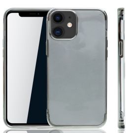 König Design Puzdro na mobilný telefón pre Apple iPhone 12 mini strieborné - Priehľadné - TPU Silikónový zadný ochranný v priehľadnej striebornej