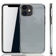 König Design Puzdro na mobilný telefón pre Apple iPhone 12 mini strieborné - Priehľadné - TPU Silikónový zadný ochranný v priehľadnej striebornej - cena, porovnanie