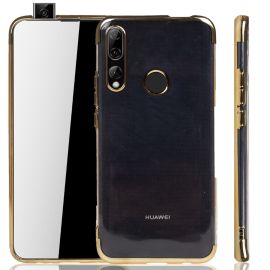 König Design Puzdro na mobilný telefón pre Huawei Y9 2019 Gold - Clear - TPU silikónové puzdro Backcover Protective Cover v transparentnej zlatej
