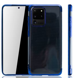 König Design Kryt na mobilný telefón pre Samsung Galaxy S20 Ultra Blue - číry - TPU silikónové puzdro Zadný kryt Ochranný kryt v transparentnej modrej farbe