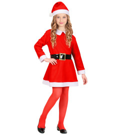 Widmann Detský kostým Miss Santa veľkosť 116