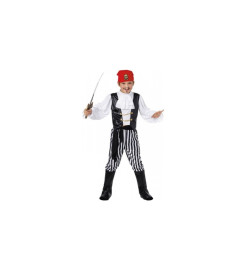 Smiffys Detský kostým pre chlapca - Pirát červeno-biely
