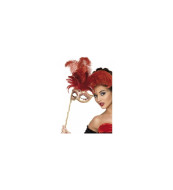 Smiffys Benátska maska Lady Baroque - červená - cena, porovnanie