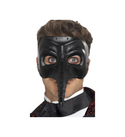 Smiffys Benátska maska Nos - deluxe čierna