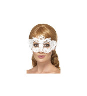 Smiffys Krajková maska - biela II - cena, porovnanie