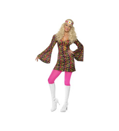 Smiffys Dámsky hippie kostým - krátke šaty