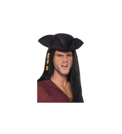 Smiffys Pirátsky klobúk trojhranný II - čierny