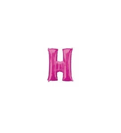 Amscan Balón fóliový "Písmeno "H" - ružový