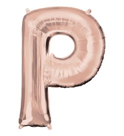 Amscan Balón fóliový Písmeno "P - ružové zlato