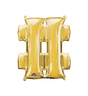 Amscan Balón symbol "#" - zlatý fóliový - cena, porovnanie