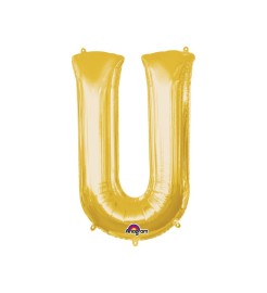 Amscan Balón fóliový Písmeno "U" - zlatý
