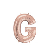 Amscan Ružovo-zlatý fóliový balónik v tvare písmena G - cena, porovnanie
