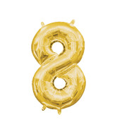 Amscan Balón zlatej farby v tvare čísla 8 - cena, porovnanie