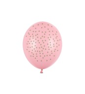 Party Deco Pastelovo ružové balóny so striebornými bodkami - cena, porovnanie