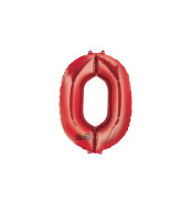 Amscan Červený fóliový balónik v tvare 0 - cena, porovnanie