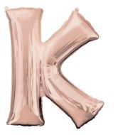 Amscan Balón "K" fóliový - ružové zlato - cena, porovnanie