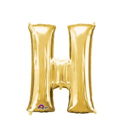 Amscan Balón "H" fóliový - zlatý