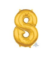 Amscan Balónik "8" stredný - zlatý - cena, porovnanie