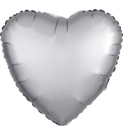 Amscan Fóliový balónik v tvare srdca - platinový - cena, porovnanie