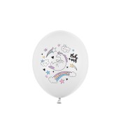 Party Deco Biely balónik s potlačou jednorožca - cena, porovnanie
