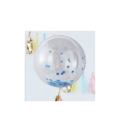 Ginger Ray Veľké balóny s modrými konfetami - sada