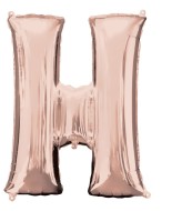 Amscan Balón "H" fóliový - ružové zlato - cena, porovnanie