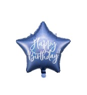 Party Deco Modrý balón s hviezdičkami Happy Birthday - fólia - cena, porovnanie