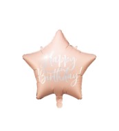 Party Deco Lesklý balón z krémovej fólie v tvare hviezdy - cena, porovnanie