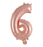 Amscan Mini fóliový balónik číslo 6 ružové zlato - cena, porovnanie