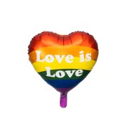 Party Deco Dúhový balónik v tvare srdca Love is Love - cena, porovnanie
