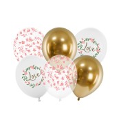 Party Deco Sada farebných a priehľadných balónov - cena, porovnanie