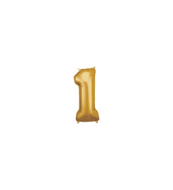 Amscan Fóliový balón v zlatej farbe s číslom 1