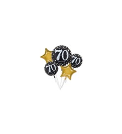 Amscan Sada "Sparkling Birthday 70" 5 - fóliové balóny