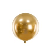 Party Deco Okrúhly lesklý balón 60 cm, zlatý - cena, porovnanie