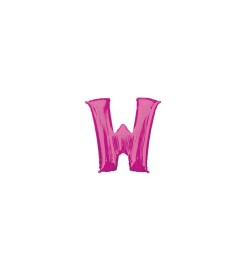 Amscan Balón fóliový "Písmeno "W" - ružový