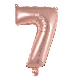 Amscan Mini fóliový balónik číslo 7 ružové zlato