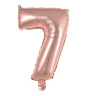 Amscan Mini fóliový balónik číslo 7 ružové zlato - cena, porovnanie