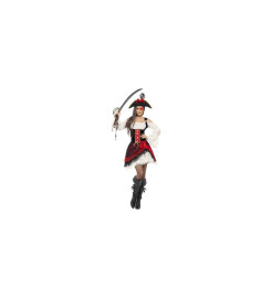 Smiffys Kostým pre ženy - Pirátka červená glamorous