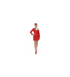 Smiffys Kostým pre ženy - Sexy Letuška-červená