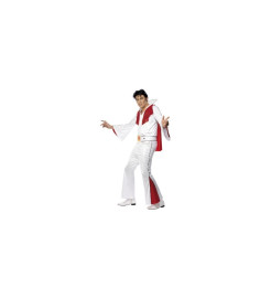 Smiffys Kostým pre mužov - Elvis bielo-červený