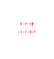 Amscan Sviečky ružové - Happy birthday - cena, porovnanie