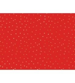 Party Deco Červený baliaci papier s hviezdami